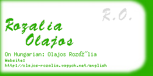 rozalia olajos business card